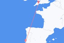 Fly fra Exeter til Lissabon