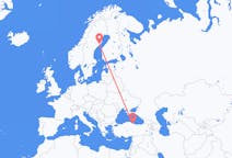 Flyreiser fra Samsung, Tyrkia til Umeå, Sverige