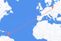 Flyrejser fra Saint Vincent, Saint Vincent og Grenadinerne til Lodz, Polen