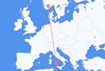 Flyrejser fra Kristiansand, Norge til Trapani, Italien