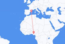 Flyrejser fra Asaba, Nigeria til Palma de Mallorca, Spanien