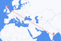 Flyrejser fra Rajahmundry, Indien til Edinburgh, Skotland