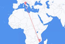 Flyg från Quelimane, Moçambique till Rom, Italien