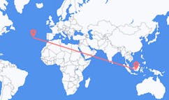 Flights from Palangka Raya, Indonesia to Terceira Island, Portugal