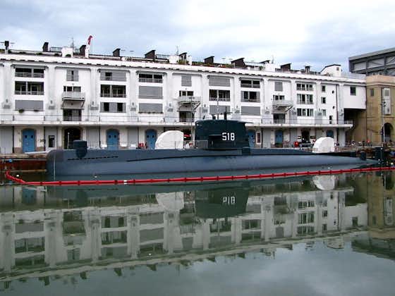 photo of view of Italian submarine Nazario Sauro at the Galata museum in Genoa, Italy.