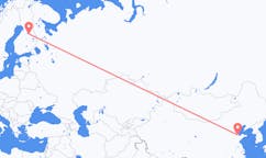 Flyreiser fra Dongying, Kina til Kajana, Finland