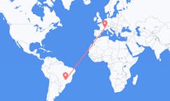 Flights from Uberaba, Brazil to Grenoble, France
