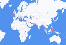 Flyg från Manado, Indonesien till Santiago de Compostela, Spanien