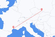 Fly fra Ostrava til Montpellier