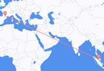 Flyreiser fra Malacca City, Malaysia til Toulouse, Frankrike