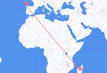 Flyg från Antananarivo till La Coruña