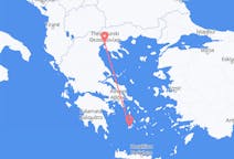 Vols depuis la ville de Thessalonique vers la ville de Plaka (Milos)