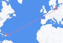 Flights from Santo Domingo in Dominican Republic to Gdańsk in Poland