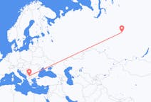 ตั๋วเครื่องบินจากเมืองPodkamennaya Tunguskaไปยังเมืองสโกเปีย