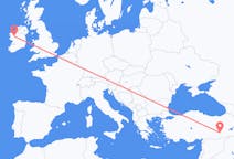 Flyreiser fra Knock, Irland til Diyarbakir, Tyrkia