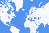 Flights from Paramaribo, Suriname to Ivalo, Finland