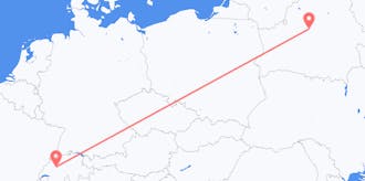 Flyg från Vitryssland till Schweiz