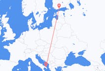 Flyreiser fra Helsingfors, Finland til Brindisi, Italia