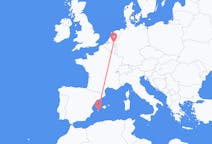 Vluchten van Ibiza, Spanje naar Eindhoven, Nederland