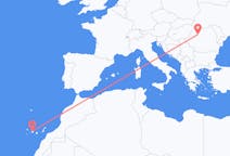 出发地 罗马尼亚从 克卢日纳波卡目的地 西班牙特内里费岛的航班