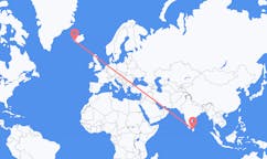 スリランカのから Sigiriya、アイスランドのへ レイキャビクフライト
