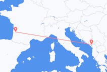 Flights from Bordeaux in France to Podgorica in Montenegro