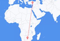 Flyreiser fra Gaborone, Botswana til Adana, Tyrkia