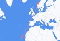 出发地 佛得角出发地 博阿维斯塔目的地 挪威松达尔的航班