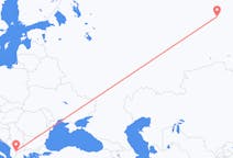 Fly fra Khanty-Mansiysk til Ohrid