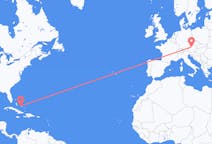 Flyreiser fra George Town, Bahamas til Linz, Østerrike