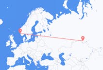 Flights from Omsk, Russia to Haugesund, Norway
