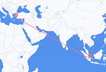 出发地 印度尼西亚出发地 巨港目的地 土耳其哈利卡那索斯的航班