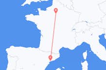 Vluchten van Reus, Spanje naar Parijs, Frankrijk