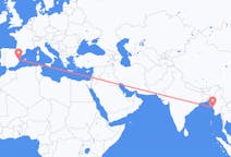 Flights from Kyaukpyu, Myanmar (Burma) to Valencia, Spain