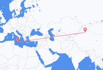 Flyreiser fra Ürümqi, Kina til Malta, Malta