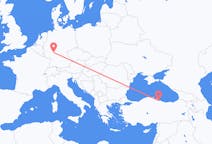 Flyreiser fra Samsung, Tyrkia til Frankfurt, Tyskland