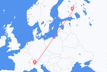 Flyg från Nyslott, Finland till Milano, Italien