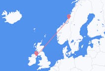 Fly fra Namsos til Belfast