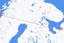 Vols depuis la ville d'Arkhangelsk vers la ville de Bodø