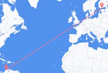 Flights from Santa Marta, Colombia to Helsinki, Finland