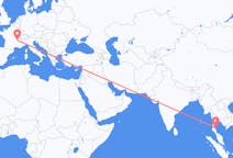 Flights from Ko Samui, Thailand to Lyon, France