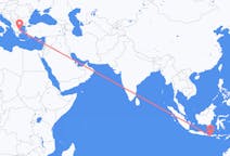 出发地 印度尼西亚普拉亚 (龙目岛)目的地 希腊斯基亚索斯的航班