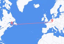 Flyreiser fra Les Îles-de-la-Madeleine, Quebec, Canada til Frankfurt, Tyskland
