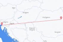 Vluchten van Triëst, Italië naar Bacau, Roemenië