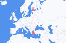 Flyreiser fra Iraklio, Hellas til Tallinn, Estland