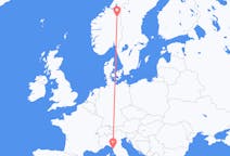 Flights from Røros, Norway to Pisa, Italy