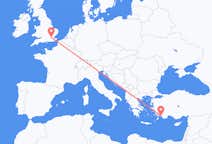 Flyg från London, England till Dalaman, Turkiet