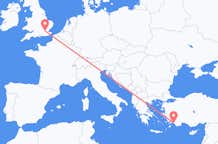 Flyg från London, England till Dalaman, Turkiet