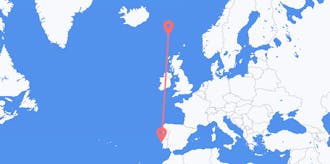 Flyreiser fra Færøyene til Portugal