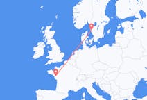 Flyg från Nantes, Frankrike till Göteborg, Sverige